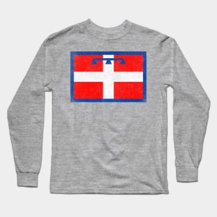 Piemonte / Piedmont Italia Flag Vintage Look Design Long Sleeve T-Shirt